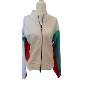 Wilson Track Jacket Full Zip Color Block Athletic Warm Up Coat Men’s L Retro